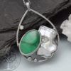 Malachite and Pearl pendant/SOLD