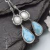 Larimar earrings