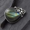 Brošňa Labradorit/Labradorite brooch