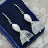 Silver earrings wiht Pearls and Crystal Quartz