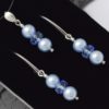 Silver set with Blue pearls